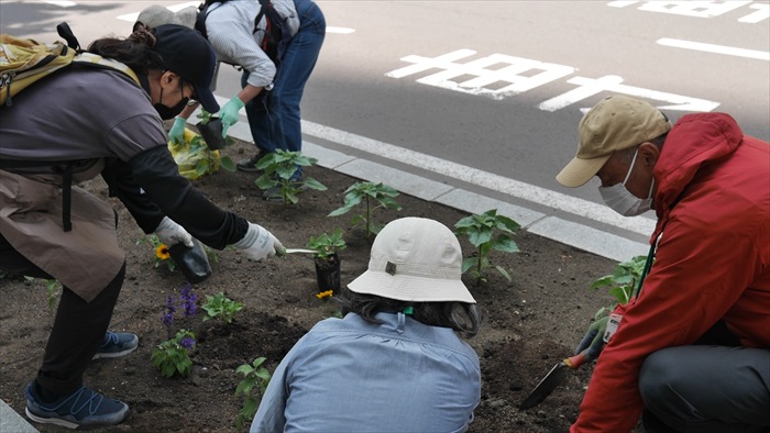 市民交流プラザ前の様子