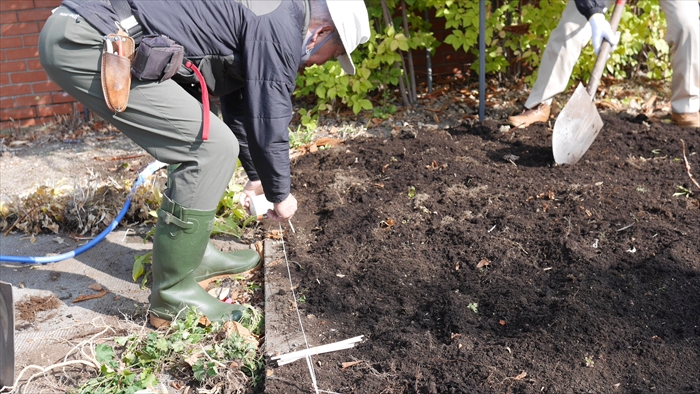 位置だしの様子