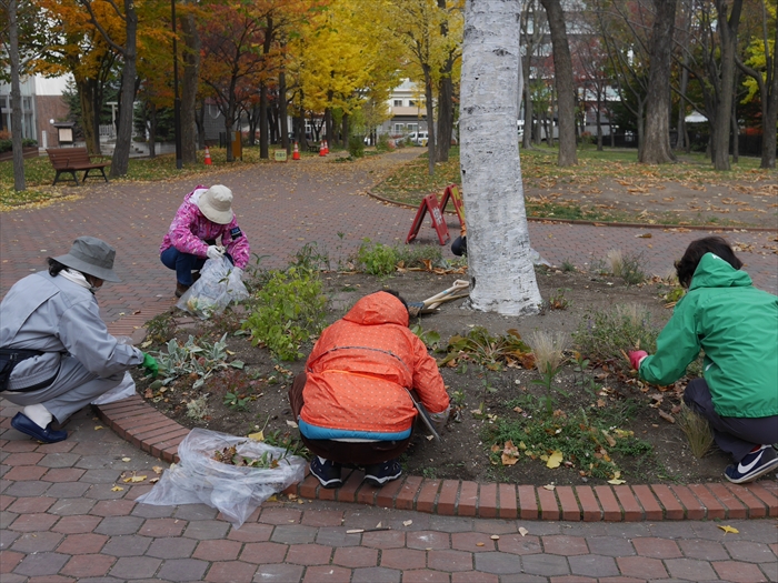 永山記念公園の作業の様子