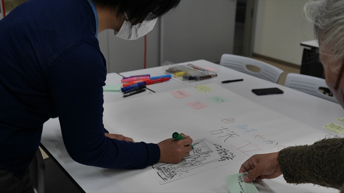 タウンガーデナーが絵を描いている