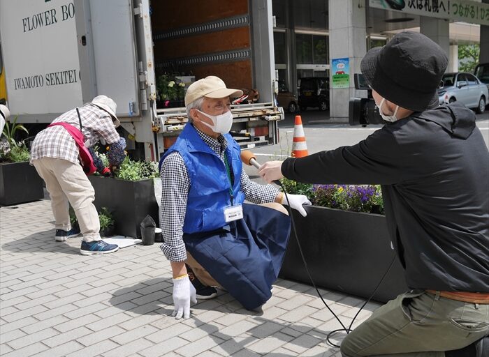 jcomの取材を受けている様子