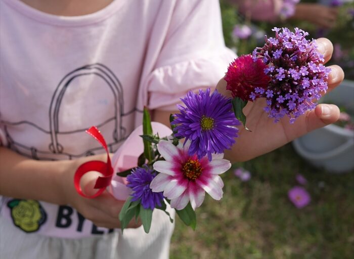 できあがった花束