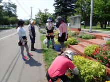作業の合間の立ち話