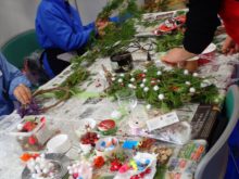 展示品の制作の様子