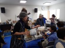 展示の準備中の様子