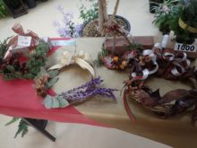 手作りリースの数々