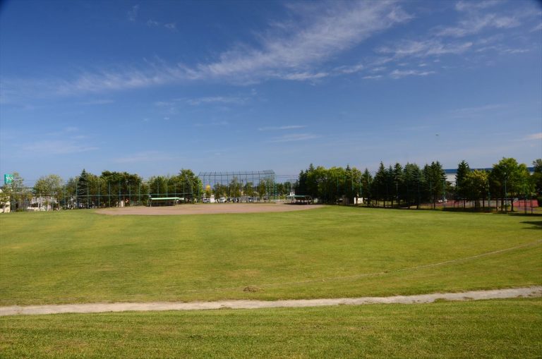 星置公園の野球場の風景
