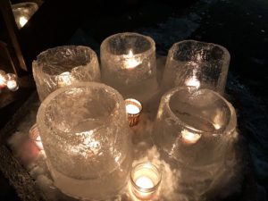 スノーキャンドルの灯り