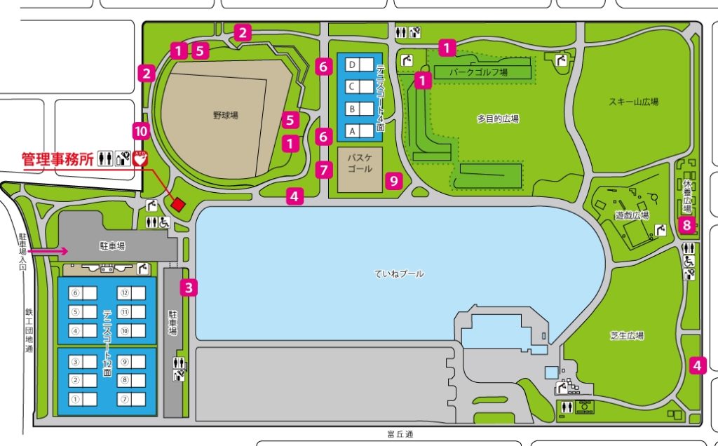 稲積公園の花マップ
