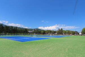 12面テニスコートの写真