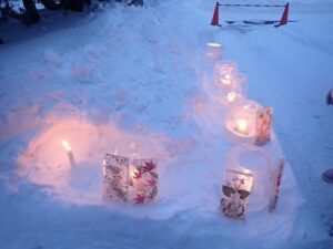 アイスキャンドルとアイスボード