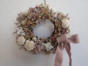 ミナヅキのドライフラワーリース