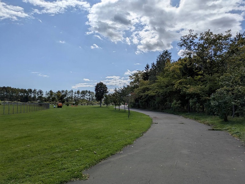 視界がよいひらけた園路画像