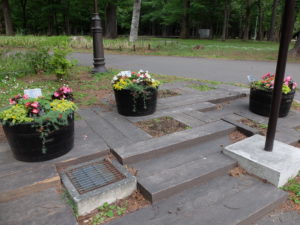 案内看板付近6月19日の様子