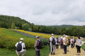 「花のまきば」広々とした花景色