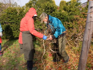 絞り方を説明する様子
