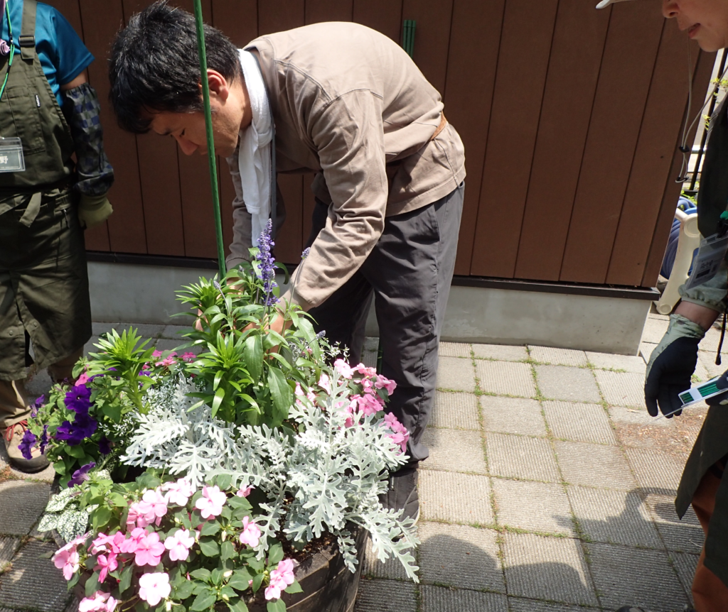 2024年さっぽろまちづくりガーデニング講座＜課外活動＞コンテナガーデンメンテナンス第1回目-メンテナンス風景