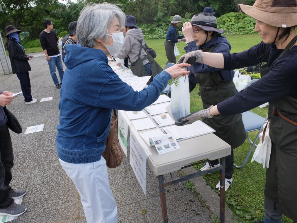 2025年記念樹プレゼント－引き換え会場の様子