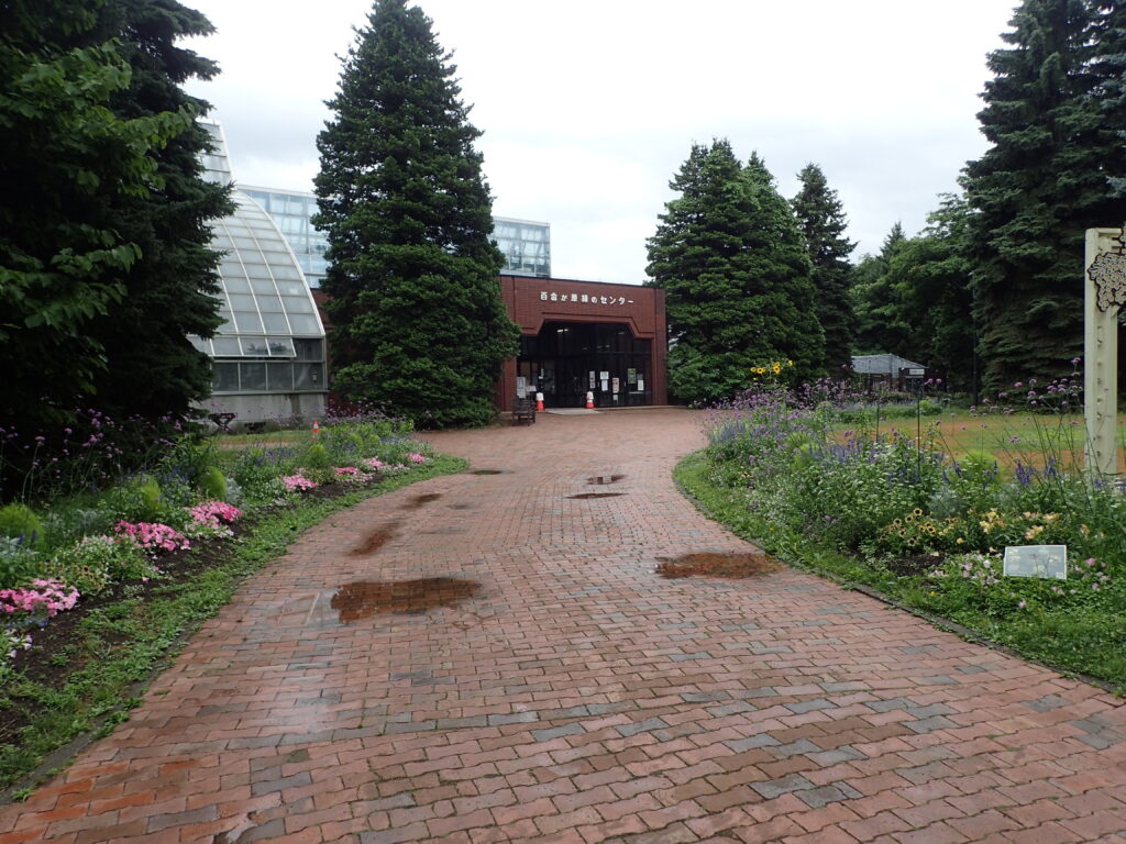 百合が原公園　温室前一年草花壇の様子