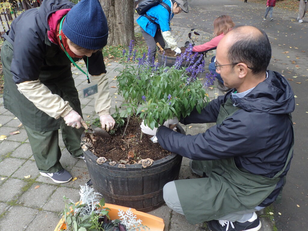 2025年さっぽろまちづくりガーデニング講座第16回目－実習風景