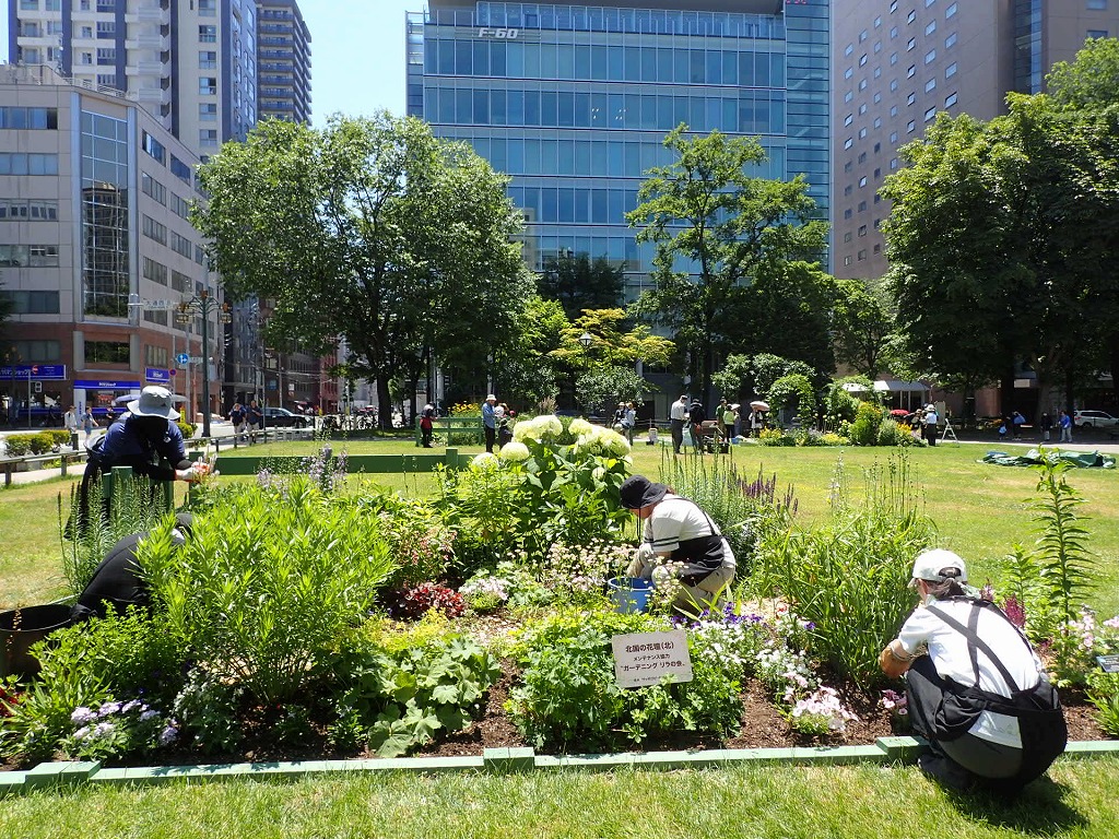 北国の爽やかなブルーを基調とした「北国の花壇」