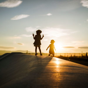 050_夕焼けシルエット/山口緑地