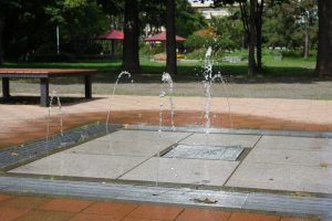 噴水をアップで撮影した写真