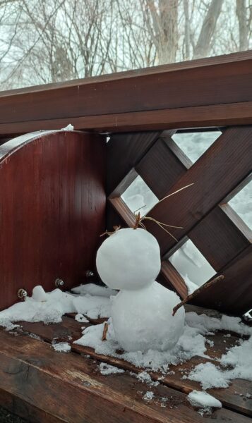 つるつるピカピカの雪だるま