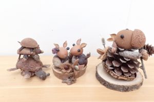木の実を使った動物たち