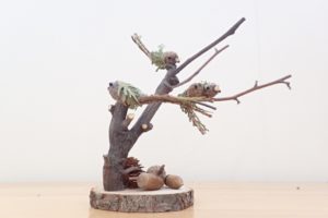 シマエナガのオブジェ