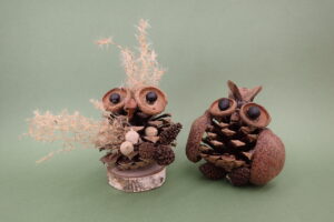 マツボックリを使ったフクロウ