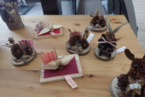 鶴やうさぎのオブジェ