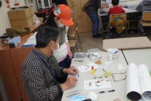 トンボの専門家に質問する団員