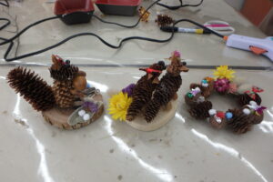 森の動物らクリスマスのオブジェ