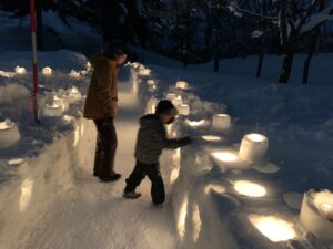 スノーキャンドルの様子