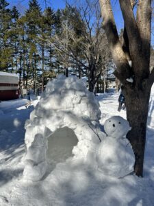 イグルーと雪ダルマ