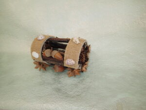 貝殻と木の実で作った宝箱