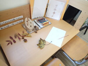 お絵かきコーナーの様子