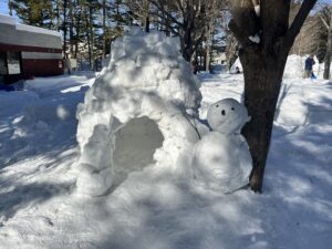 イグルーと雪だるま