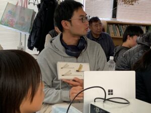 講義をする先輩