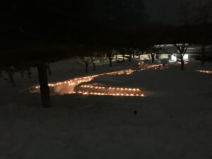 スノーキャンドルの灯った会場