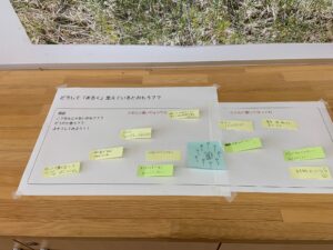 どうしてだろう？みんなに意見を付せんに書いてもらう