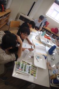 標本作りの風景