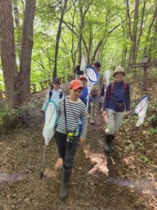 園路を歩く様子