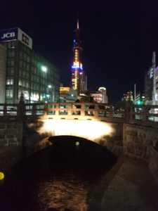 創成橋のライトアップの様子1