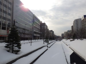 2月13日の南1条の様子