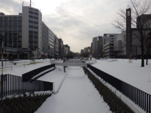 2月13日の大通ブロックとスノーリングの様子