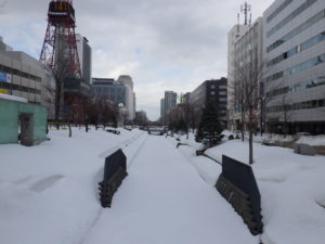 2021年3月11日の南1条の様子