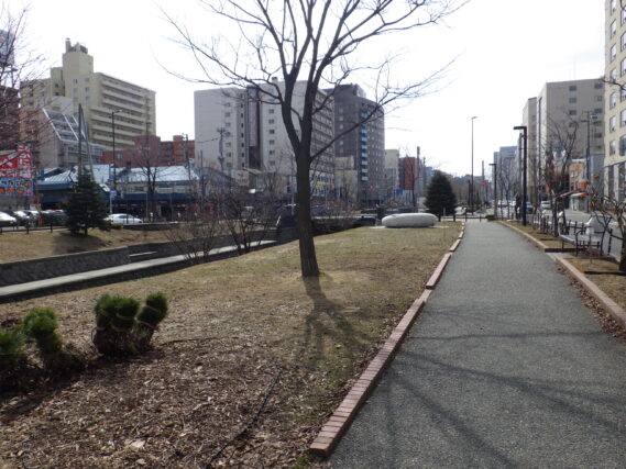 「雪がとけ植物の芽が顔を出しています」の画像