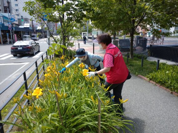 「花くらぶの活動に企業ボランティアさんが参加してくれました」の画像